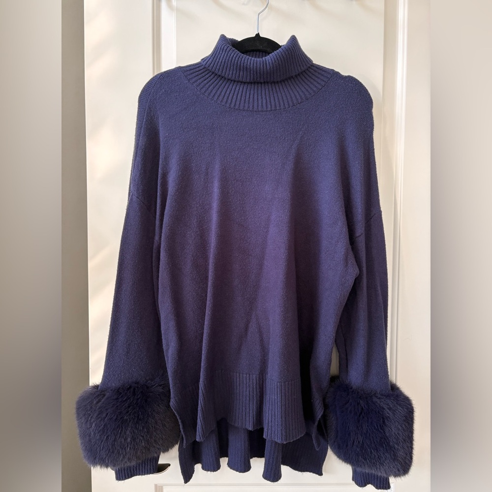 Saks Fifth Avenue Deep Purple Turtleneck Sweater